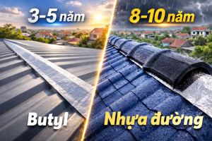 Băng keo chống thấm loại nào tốt? So sánh Butyl và Nhựa đường